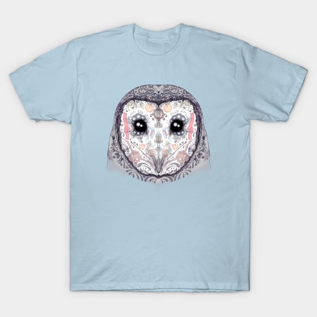 Sugar Skull Owl T-Shirt by LVBart